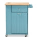 Load image into Gallery viewer, BAXTON STUDIO LIONA MODERN AND CONTEMPORARY SKY BLUE FINISHED WOOD KITCHEN STORAGE CART