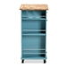 Load image into Gallery viewer, BAXTON STUDIO LIONA MODERN AND CONTEMPORARY SKY BLUE FINISHED WOOD KITCHEN STORAGE CART