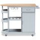 Load image into Gallery viewer, BAXTON STUDIO DONNIE COASTAL AND FARMHOUSE TWO-TONE LIGHT GREY AND NATURAL FINISHED WOOD KITCHEN STORAGE CART