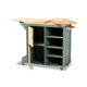 Load image into Gallery viewer, BAXTON STUDIO DORTHY COASTAL AND FARMHOUSE TWO-TONE DARK GREEN AND NATURAL WOOD KITCHEN STORAGE CART