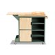 Load image into Gallery viewer, BAXTON STUDIO DORTHY COASTAL AND FARMHOUSE TWO-TONE DARK GREEN AND NATURAL WOOD KITCHEN STORAGE CART